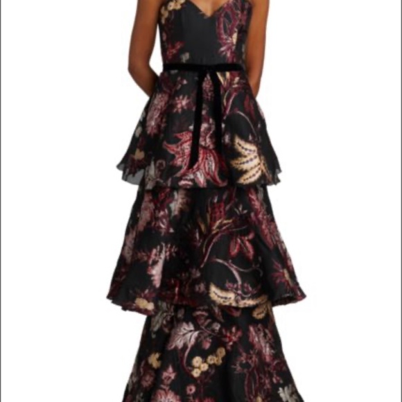 Marchesa Notte Floral Gown - Picture 5 of 9